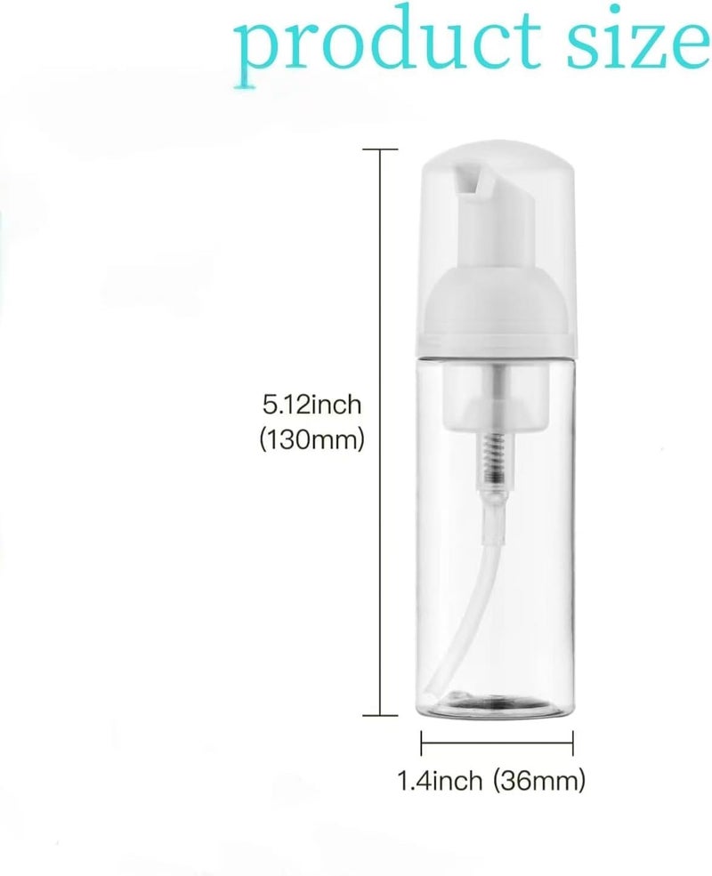 Vesslam 3 Pack Foam Pump Bottle Travel 60 ml/2 oz Small Size Mousse Foaming Soap Dispenser, Clear Plastic Foam Soap Dispenser Mini Empty Refillable Pump Containers (Green) - Image 3